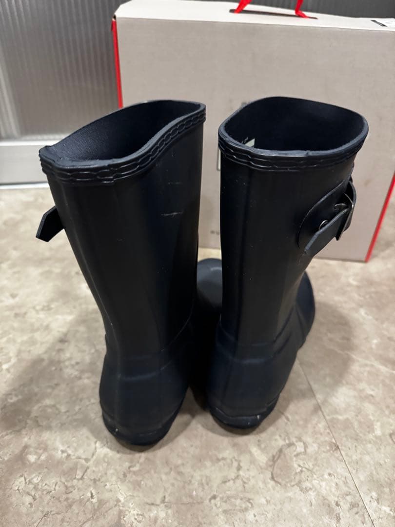 HUNTER ネイビー 長靴 バックル付き　美品