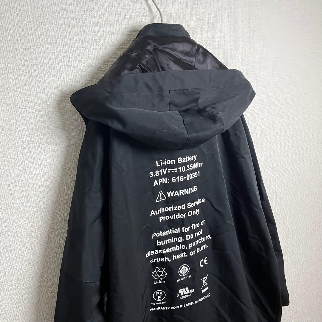 468 電池警告巨大背面プリント×GAMEOVER胸ロゴ SHAREEF 日本製