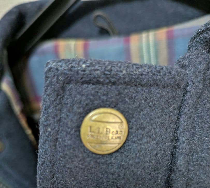 い*お様 米国製　90s l.l.bean メルトンブルゾン　ネイビー