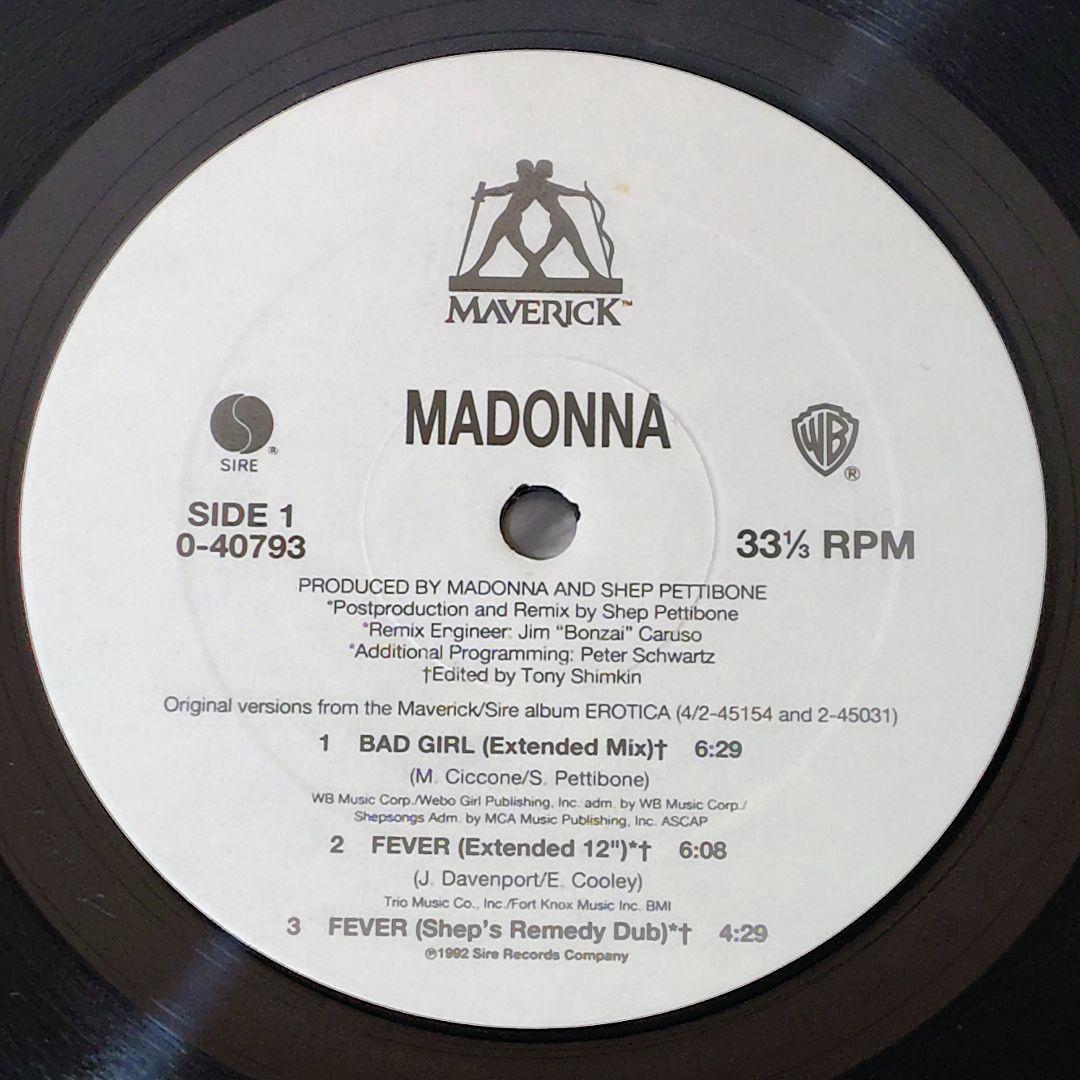 Madonna / BAD GIRL 12インチレコード 希少名盤