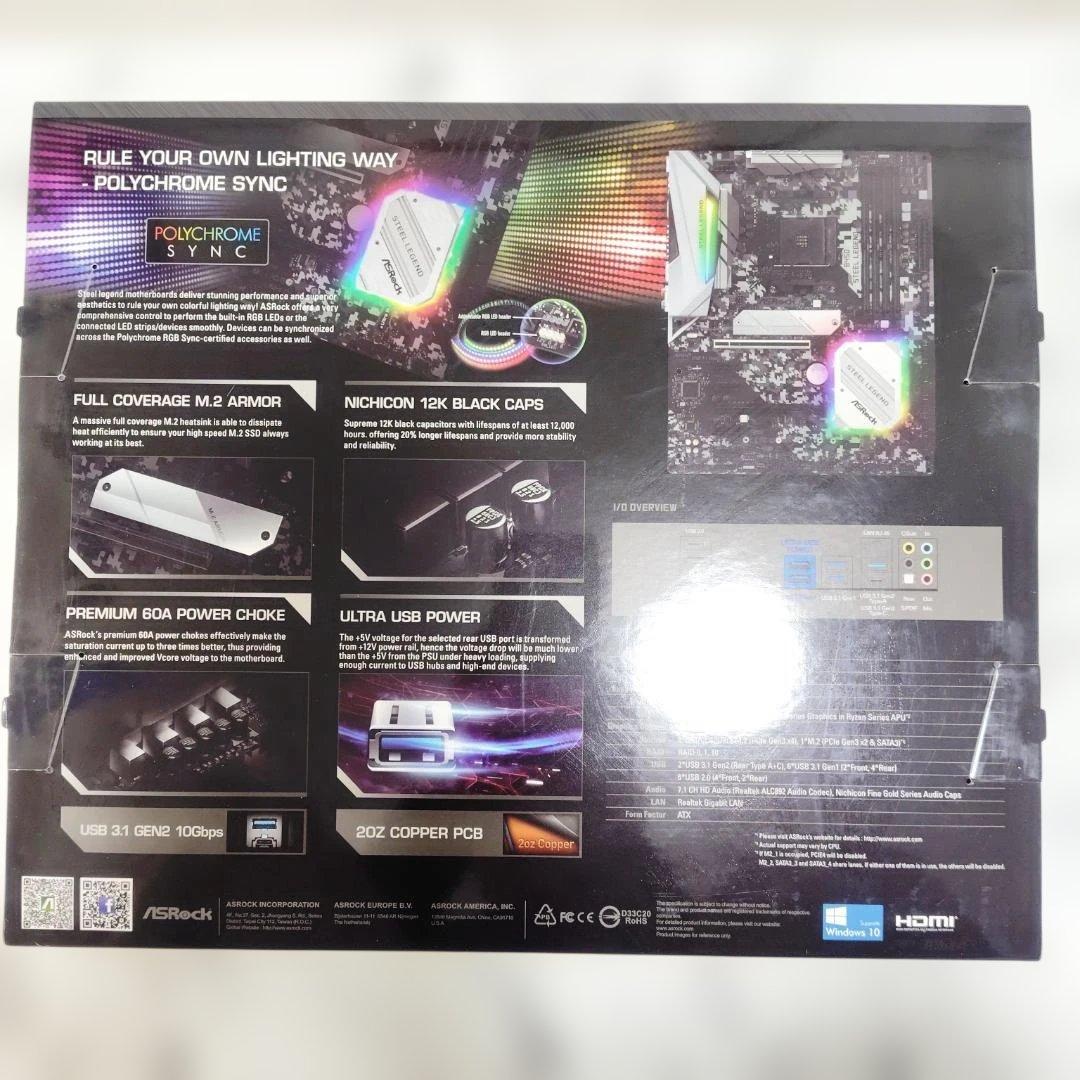 ASRock B450 STEEL LEGEND マザーボード おまけOS付き
