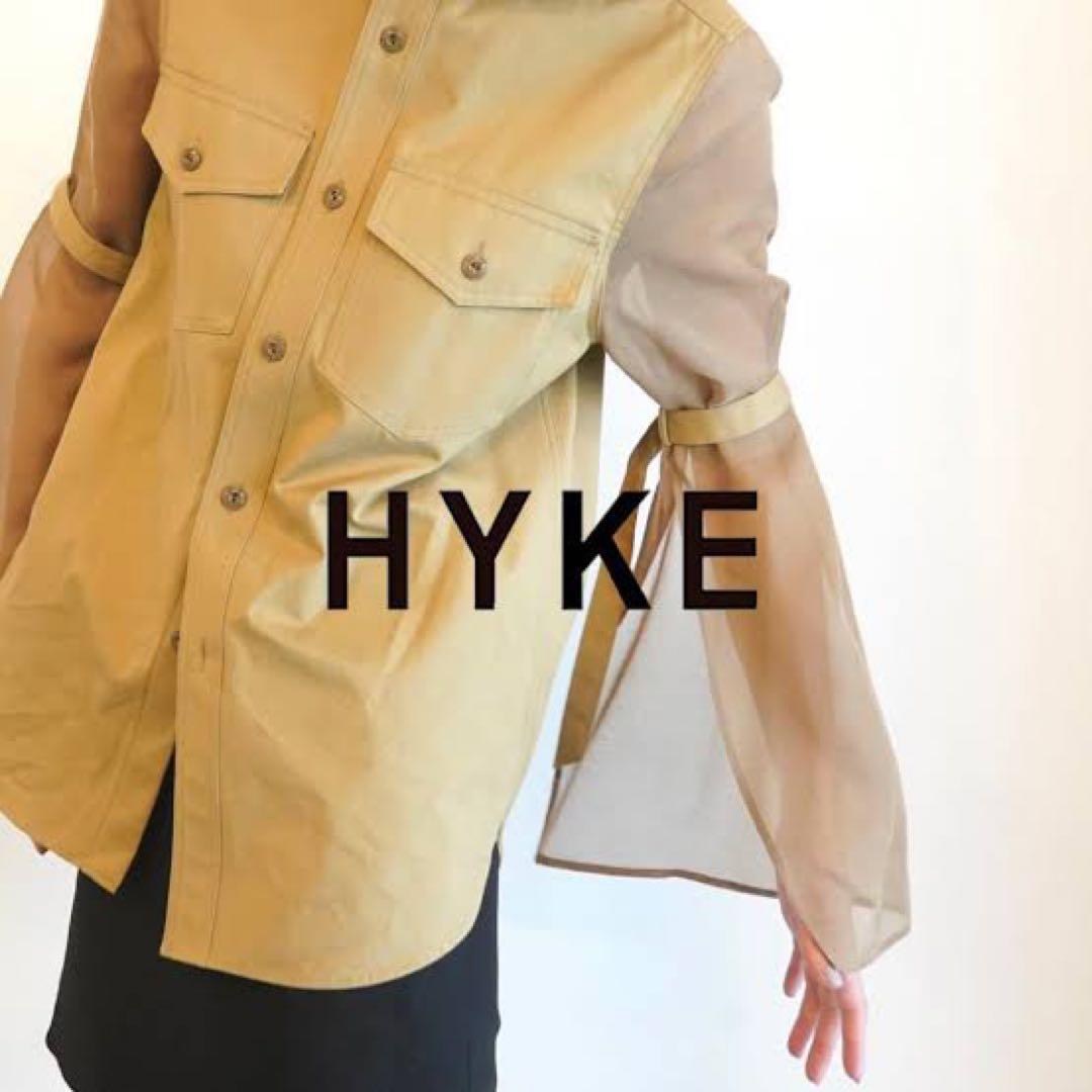 HYKE美品⭐️ハイクミリタリーシアースリーブシャツジャケットブルゾンコットン