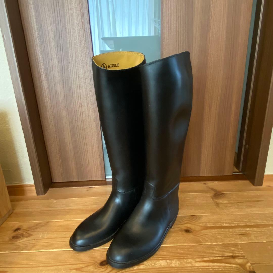 AIGLE エーグル ブーツ ブラック 黒 (39)