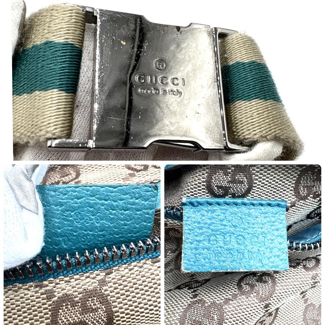 GUCCI グッチ GGキャンバス シェリーライン ウエストポーチ