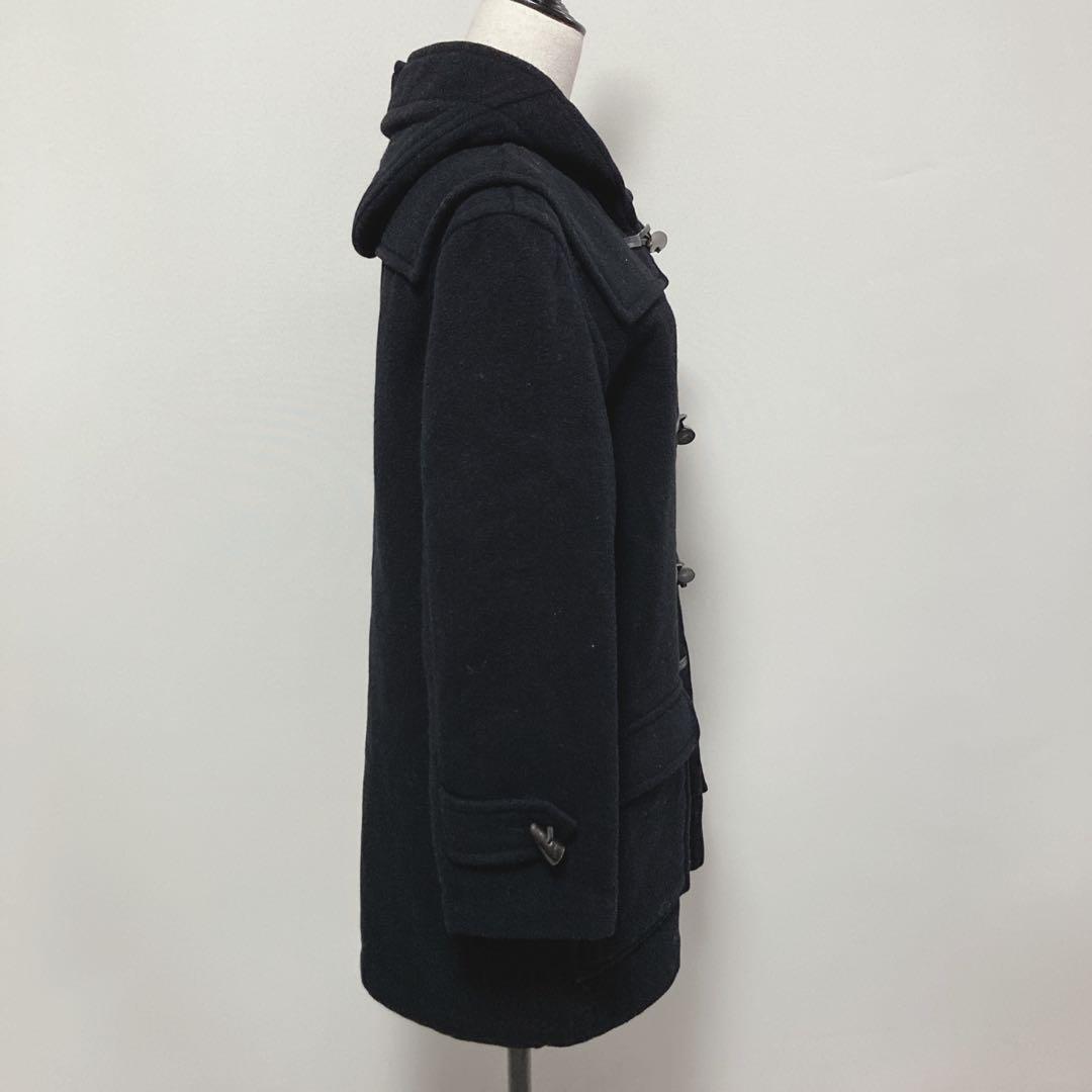 【希少美品】バーバリーロンドン　ロングダッフル　ブラックチェック　イングランド製