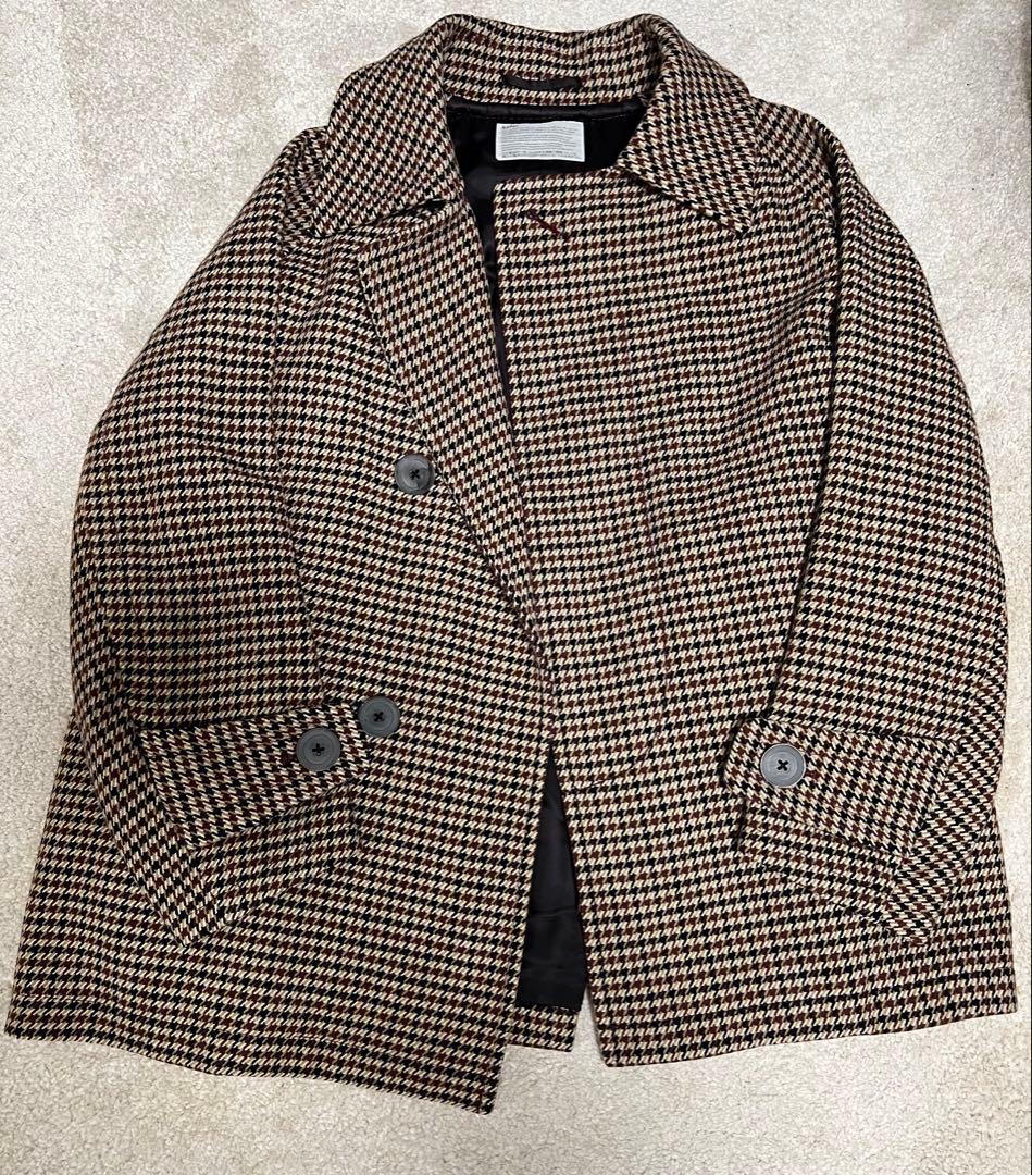 kolor 18AW ガンクラブチェックコート サイズ1 ベージュ