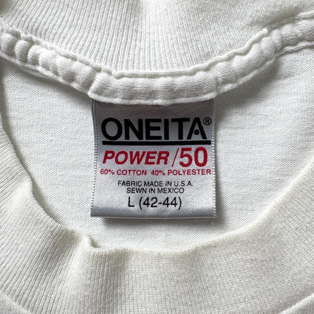アートTシャツ ホワイト L シングルステッチ 90s ONEITA