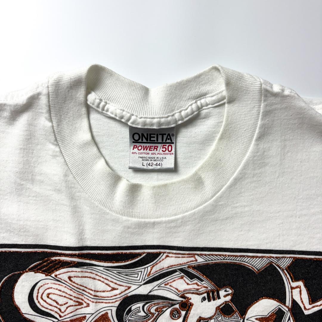 アートTシャツ ホワイト L シングルステッチ 90s ONEITA
