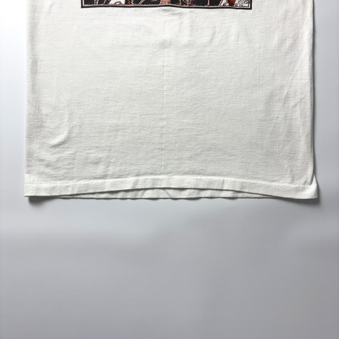 アートTシャツ ホワイト L シングルステッチ 90s ONEITA