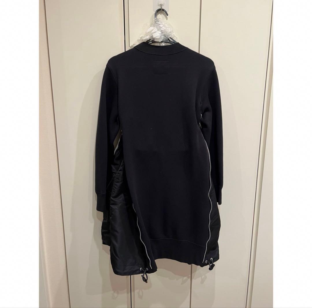 美品 sacai Sponge Sweat Nylon Twill Dress