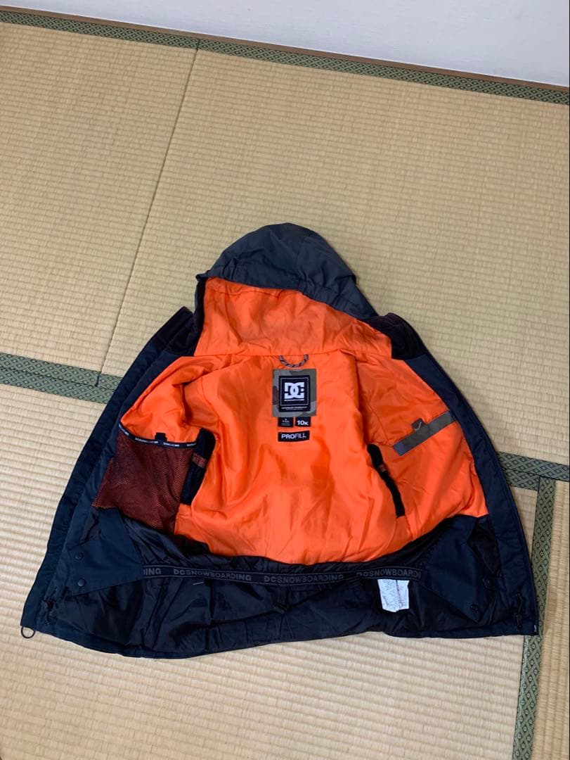 DC キッズ 上下セット（ジャケット＋ビブ）XS｜カモ×ブラック｜耐水圧10K