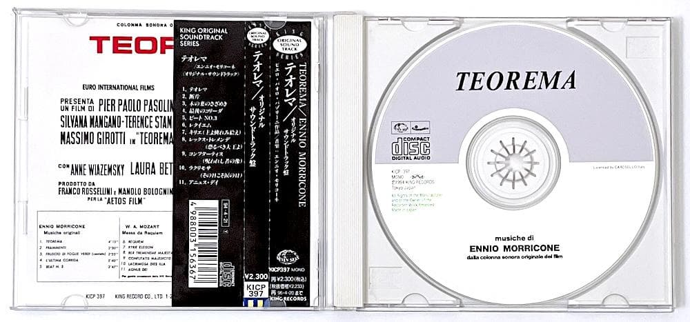 廃盤 帯付き CD テオレマ オリジナル・サウンドトラック エンニオ・モリコーネ