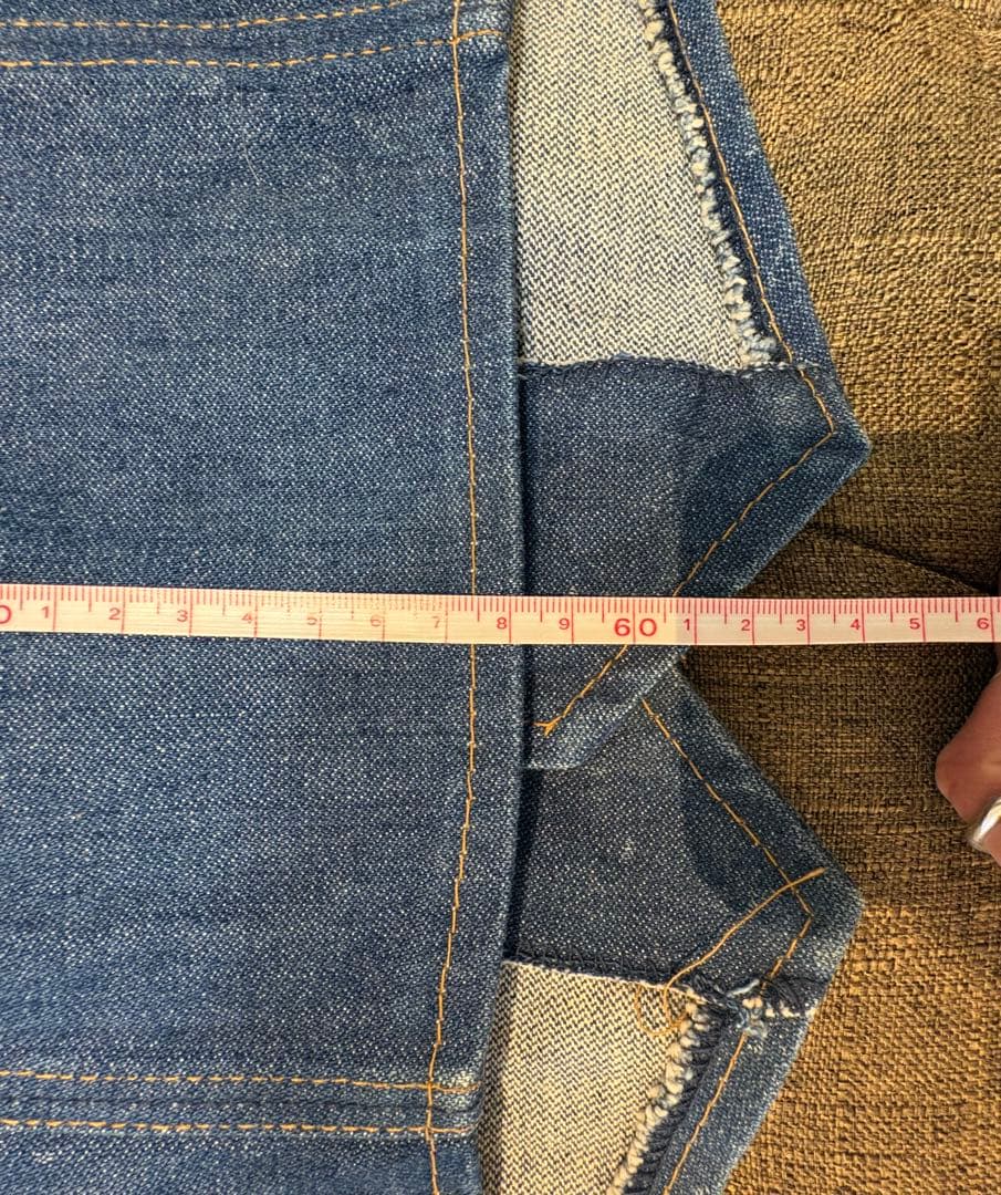 『vintage』70s Wranglerデニムベスト　ウエスタン風　美品