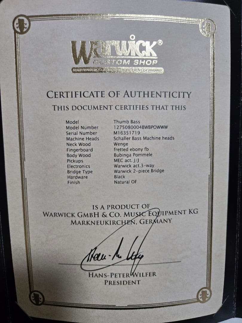 ベース Warwick Custom Shop Thumb Bass NT5