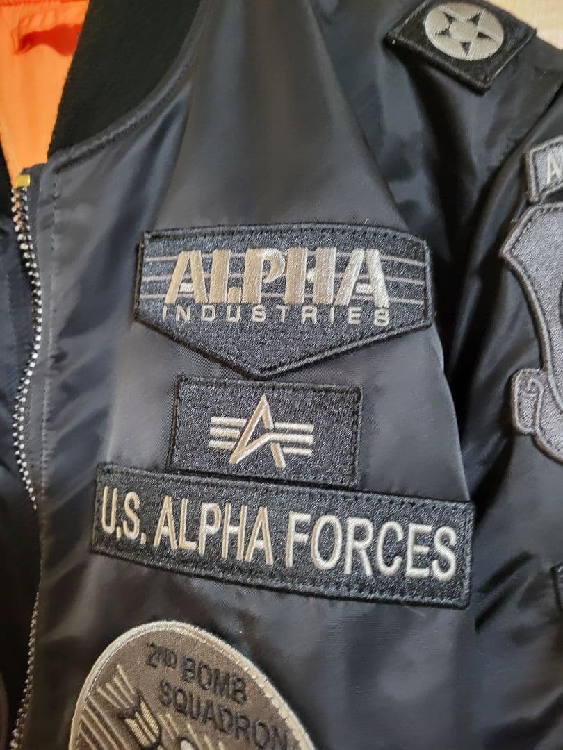 アルファ ALPHA U.S. ALPHA FORCES MA-1 フルパッチ