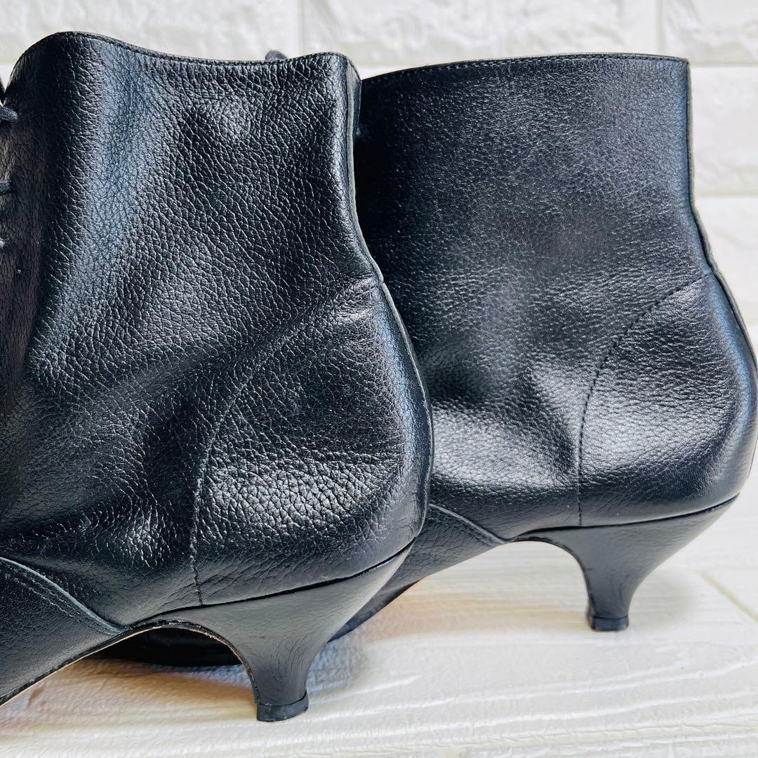 repetto レペット レースアップショートブーツ 黒 36 本革 23cm