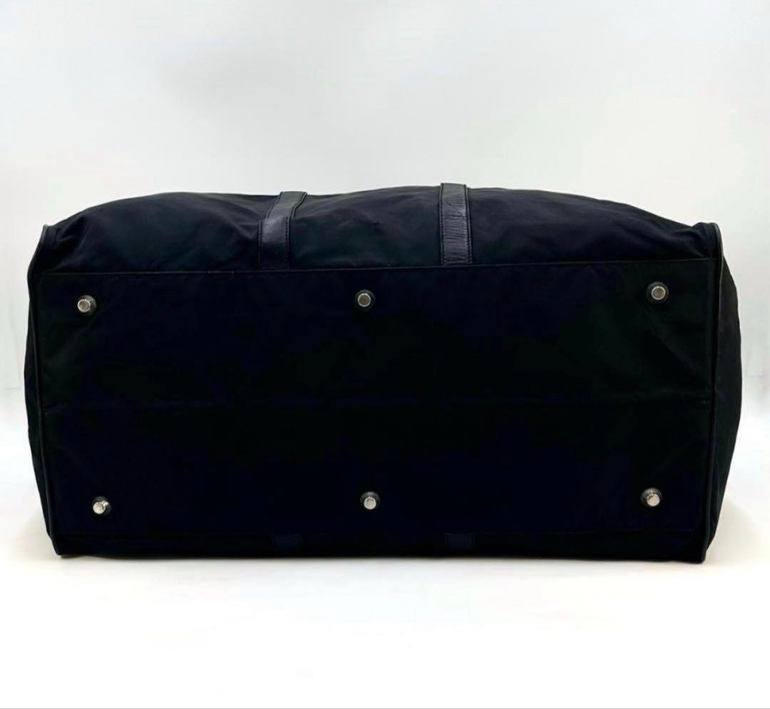 た PRADA 大容量 ボストンバッグ 2way ブラック 三角ロゴ