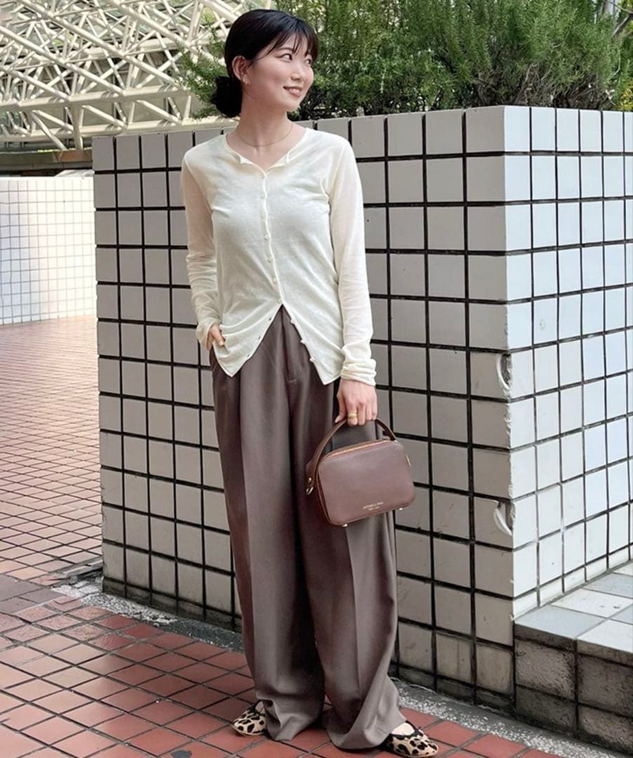SLOBEIENA コットンシルク2wayカーディガン