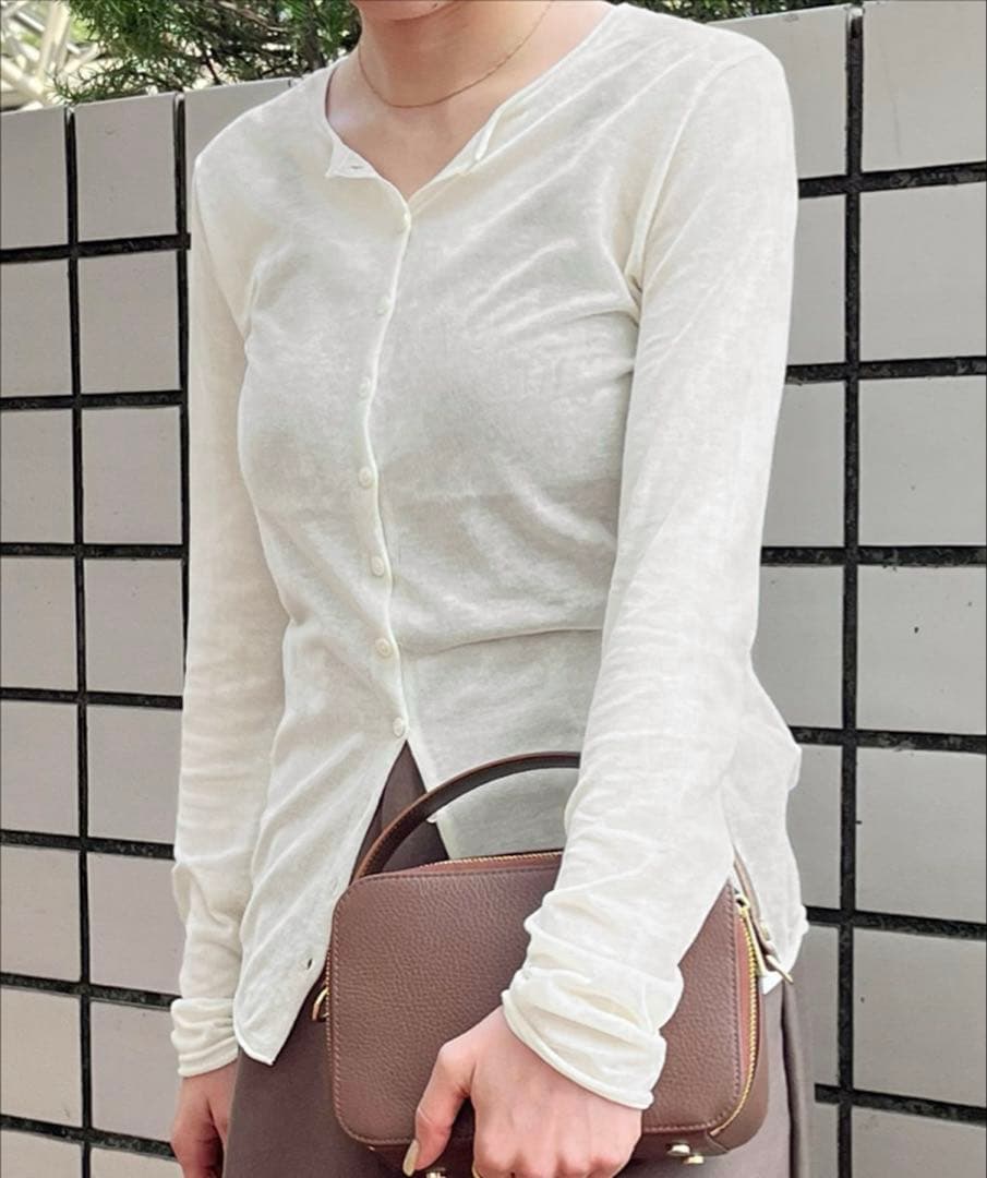 SLOBEIENA コットンシルク2wayカーディガン