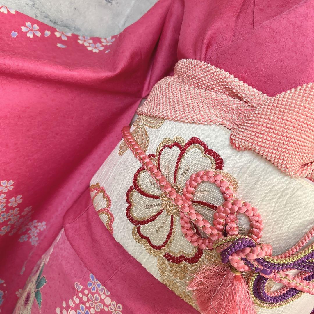 振袖　フルセット　辻が花　本加工　さが美　ピンク　可愛い　華やか　m3