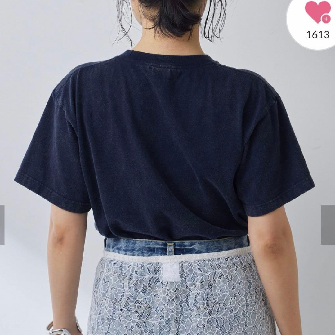 美品【Whim Gazette】ナンバリングTシャツ ネイビー フリー