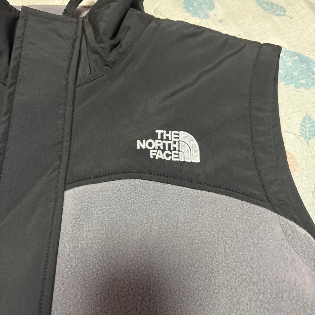 ほ*の様 THE NORTH FACE フリースベスト グレー/ブラック