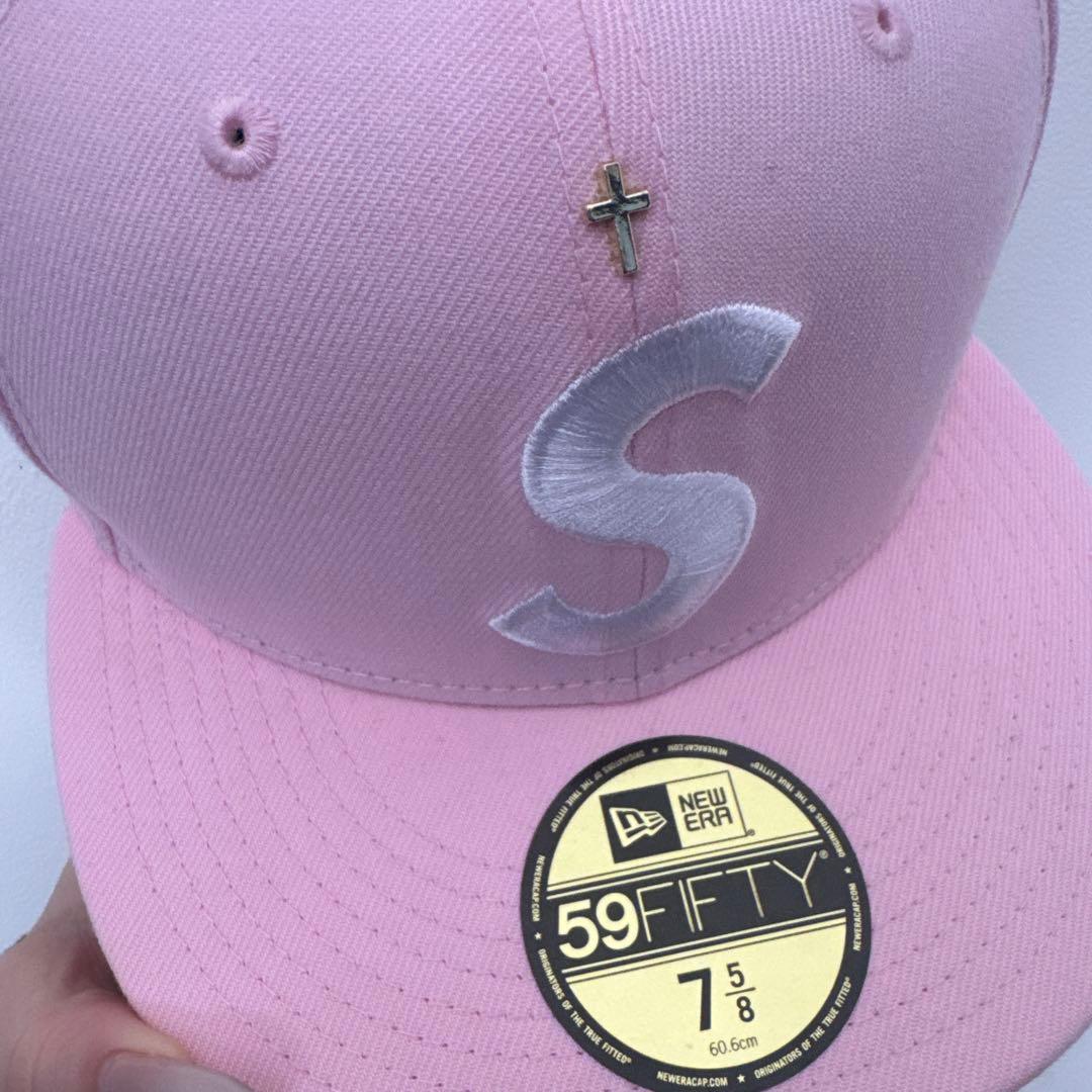 Supreme 59FIFTY ピンクキャップ 7 5/8