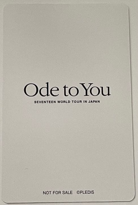 SEVENTEEN ode to you bluray ジョンハン トレカ