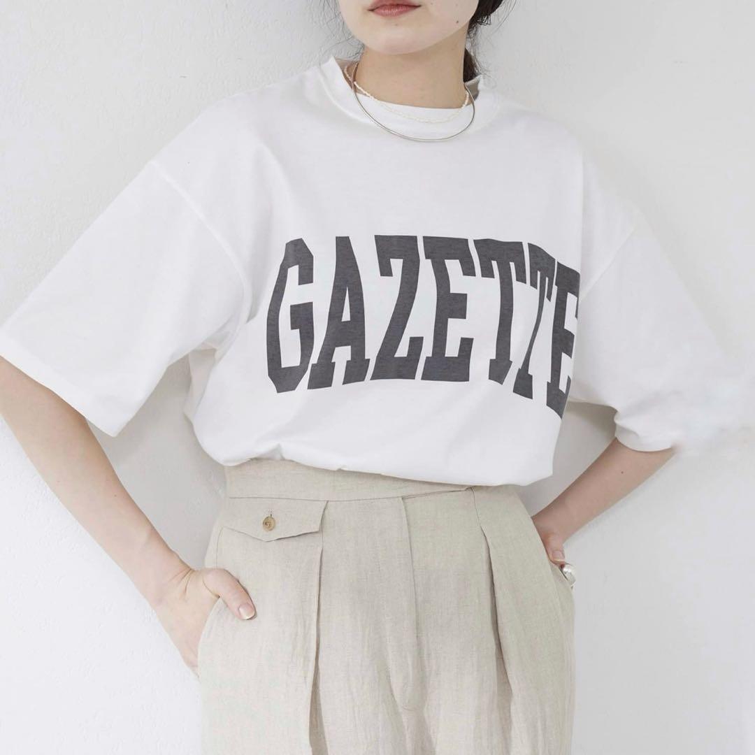 【タグ付き未使用品】Whim Gazette GAZETTEロゴ Tシャツ