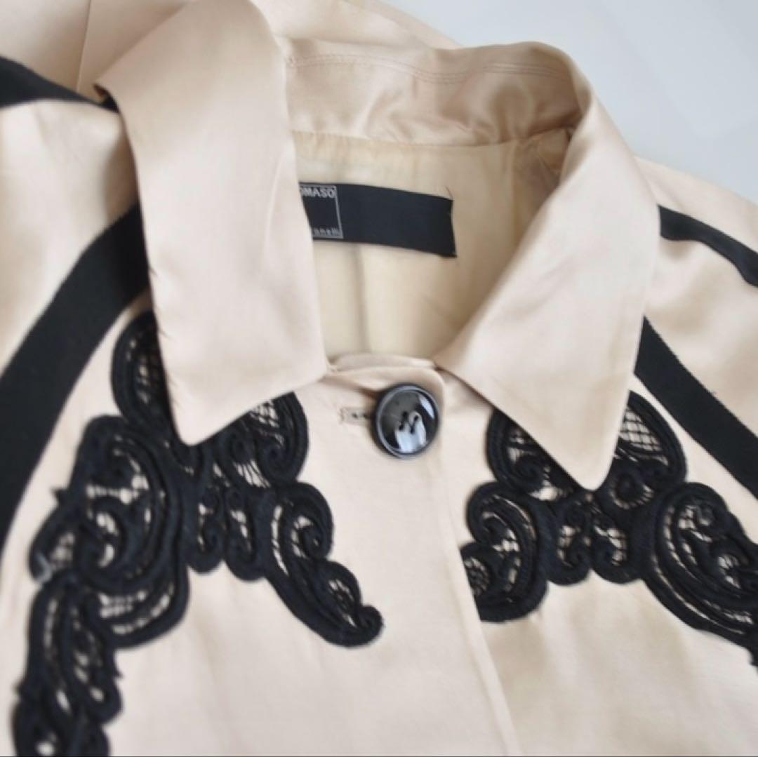 TOMASO STEFANELLI シルク￼コットン 豪華刺繍スプリングコート
