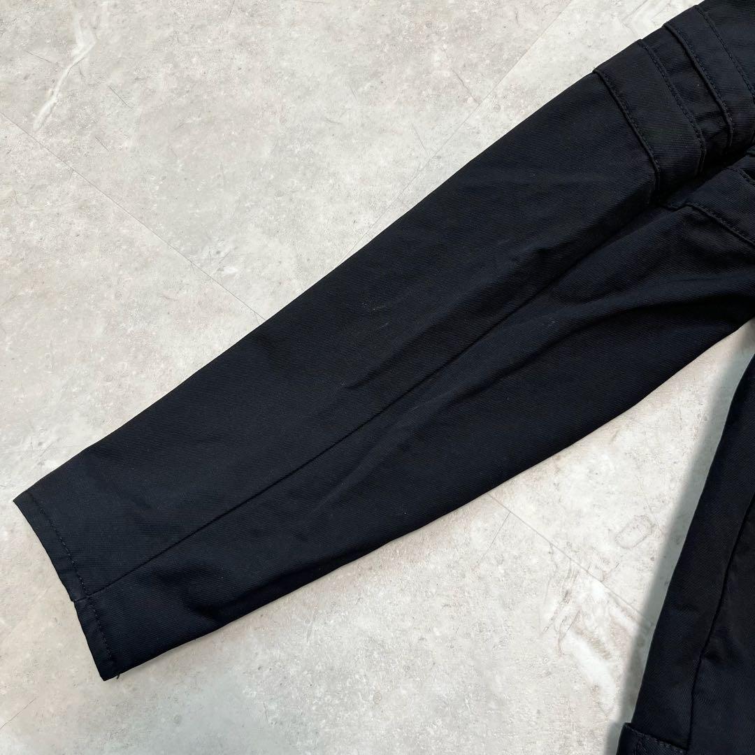 美品 DIESEL ライダースジャケット Dロゴワッペン L ブラック