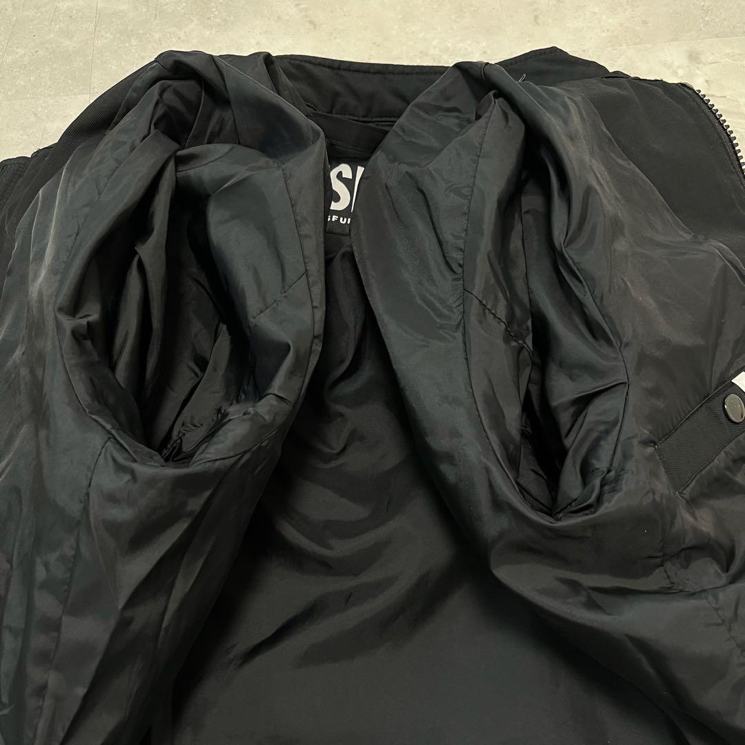 美品 DIESEL ライダースジャケット Dロゴワッペン L ブラック