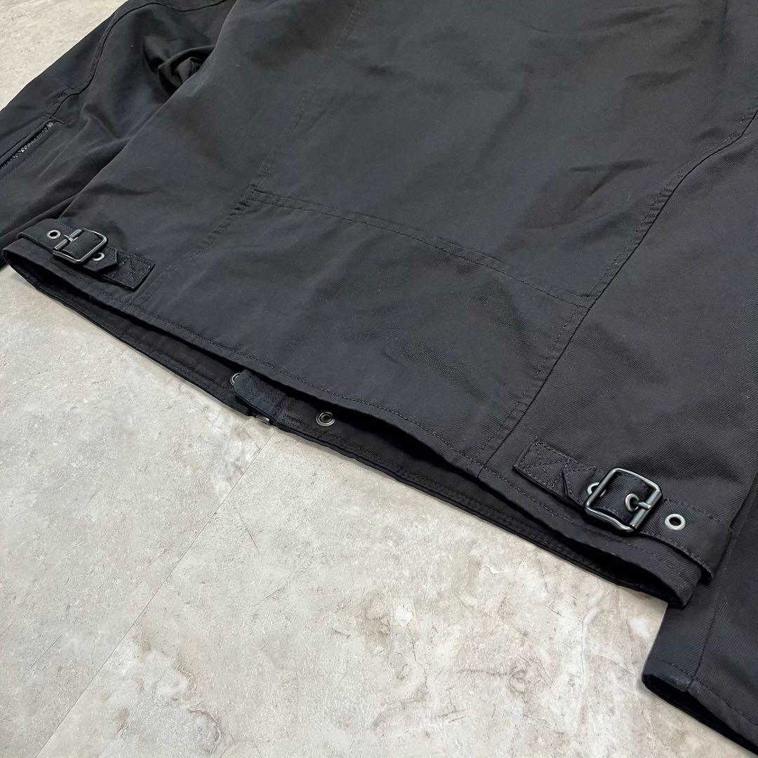美品 DIESEL ライダースジャケット Dロゴワッペン L ブラック