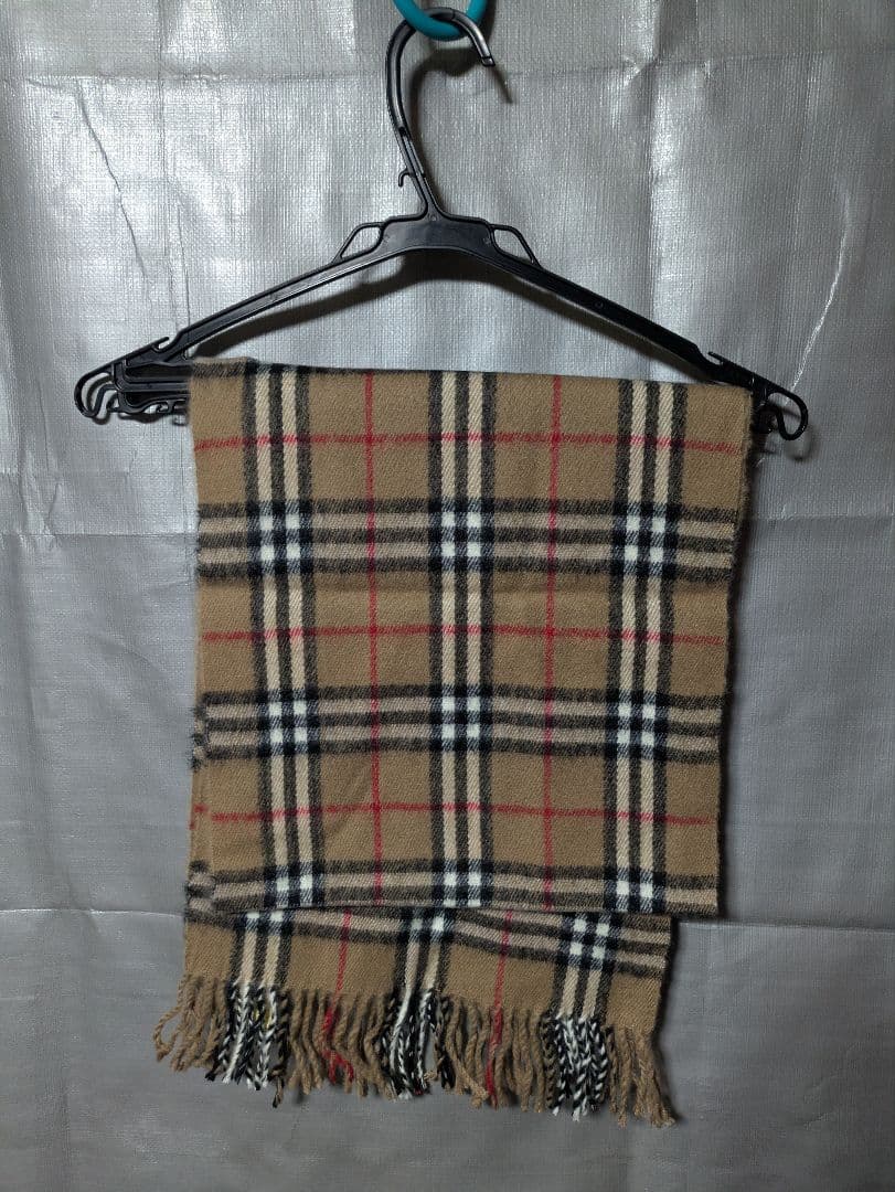 未使用 Burberry ラムウールマフラー 英国製 ノバチェックヴィンテージ