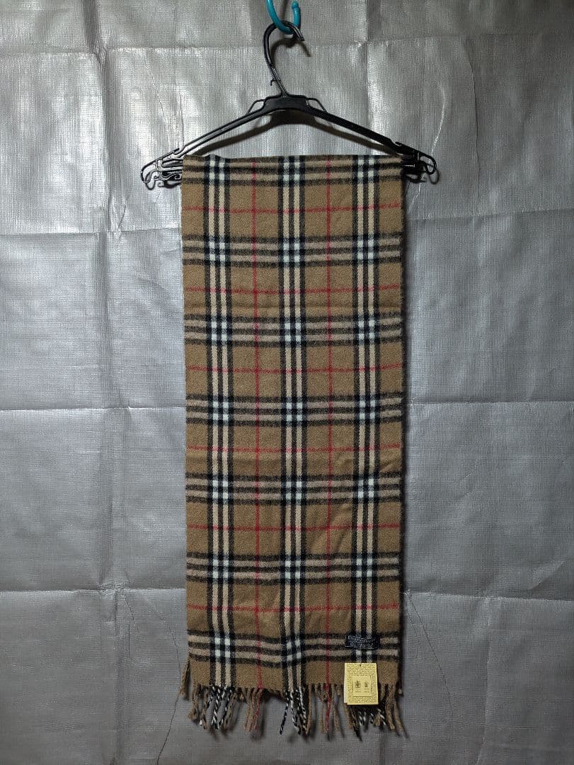 未使用 Burberry ラムウールマフラー 英国製 ノバチェックヴィンテージ