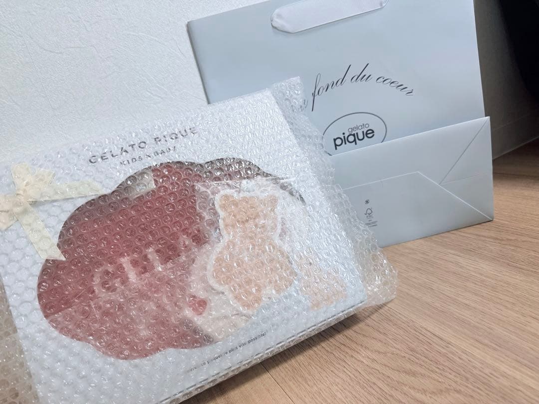 GELATO PIQUE ボルドー ハート柄 ベビーパジャマ