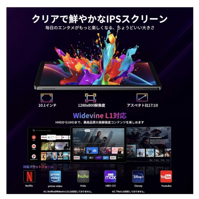 週末セール✨️ Android15 10.1型 　タブレット 美品