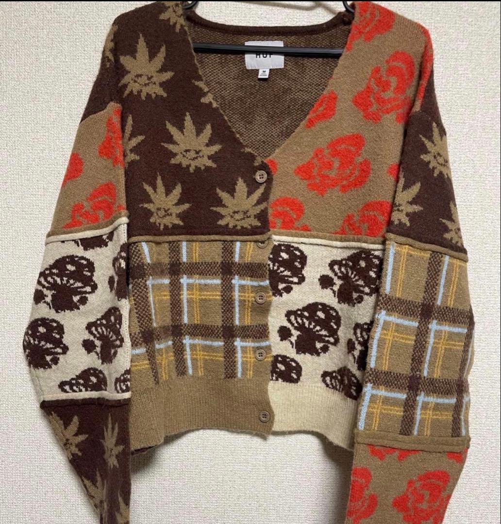 【HUF】ニットカーディガン 平フラNICO着用