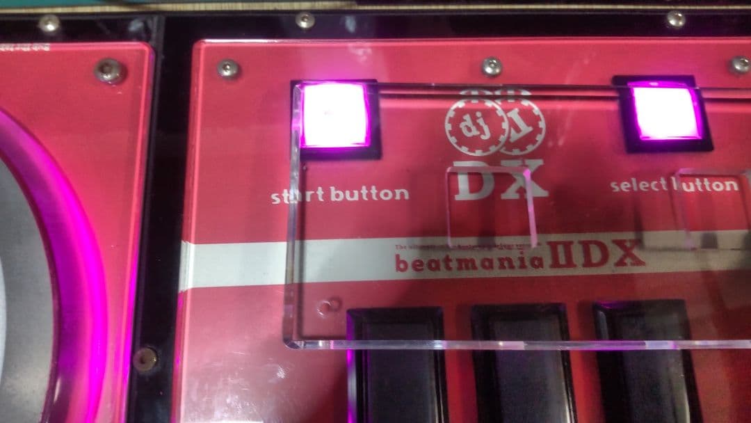 ビートマニア dao FP7 三和ボタン 静音化 ピンクパネル＆ピンクLED仕様