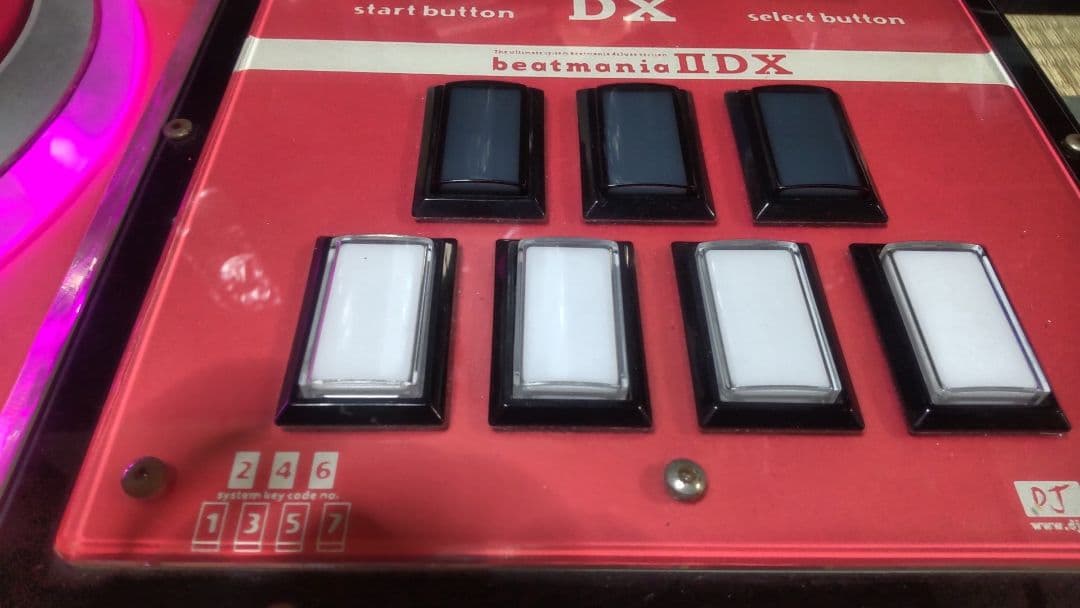 ビートマニア dao FP7 三和ボタン 静音化 ピンクパネル＆ピンクLED仕様