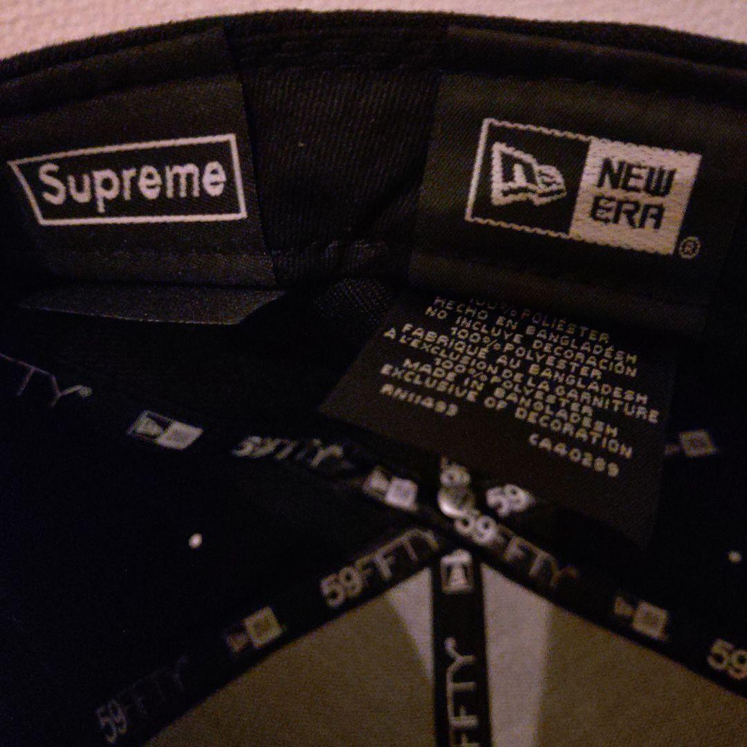 Supreme 正規品ブラック ベースボールキャップ 7 3/4最終値下げ