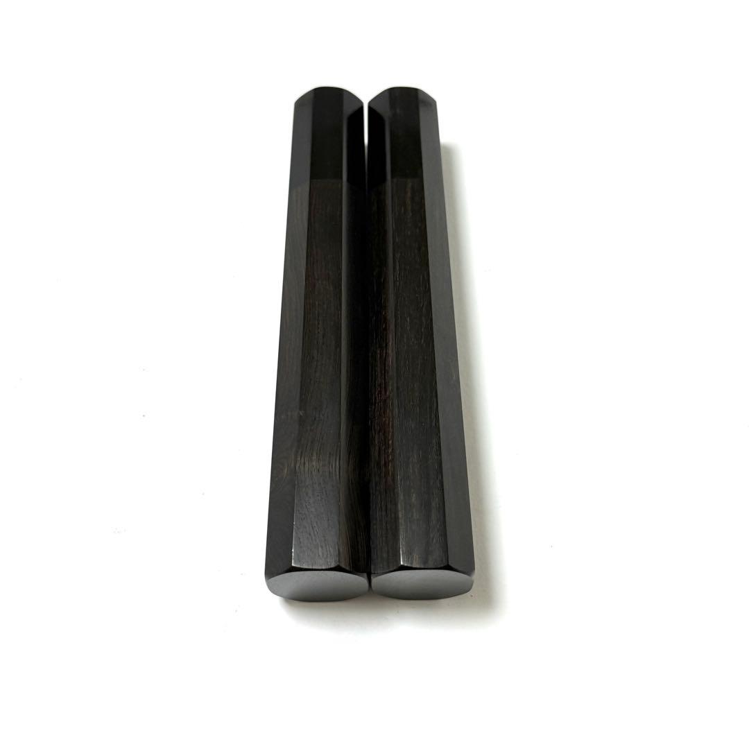 2本セット 黒水牛角 牛刀210/240/270 包丁の柄 牛刀 黒檀 八角柄
