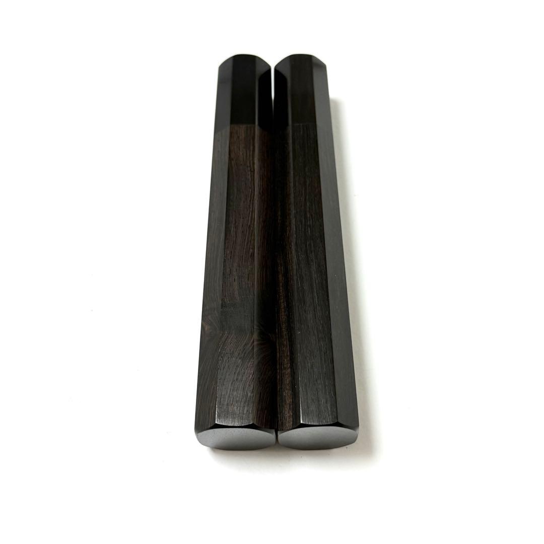 2本セット 黒水牛角 牛刀210/240/270 包丁の柄 牛刀 黒檀 八角柄