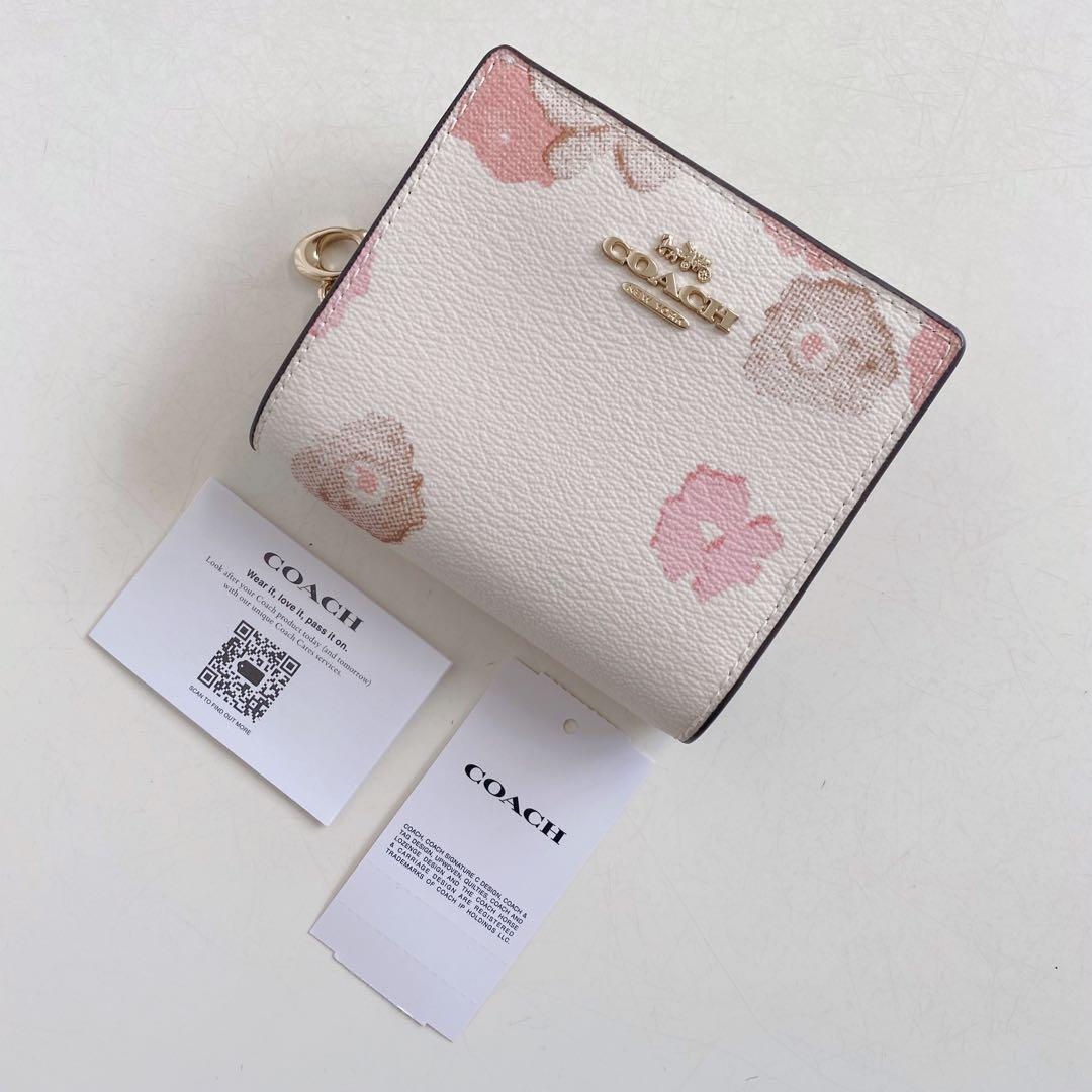 【新品未使用】COACHコーチ★折り財布★スナップウォレット★フローラル花柄