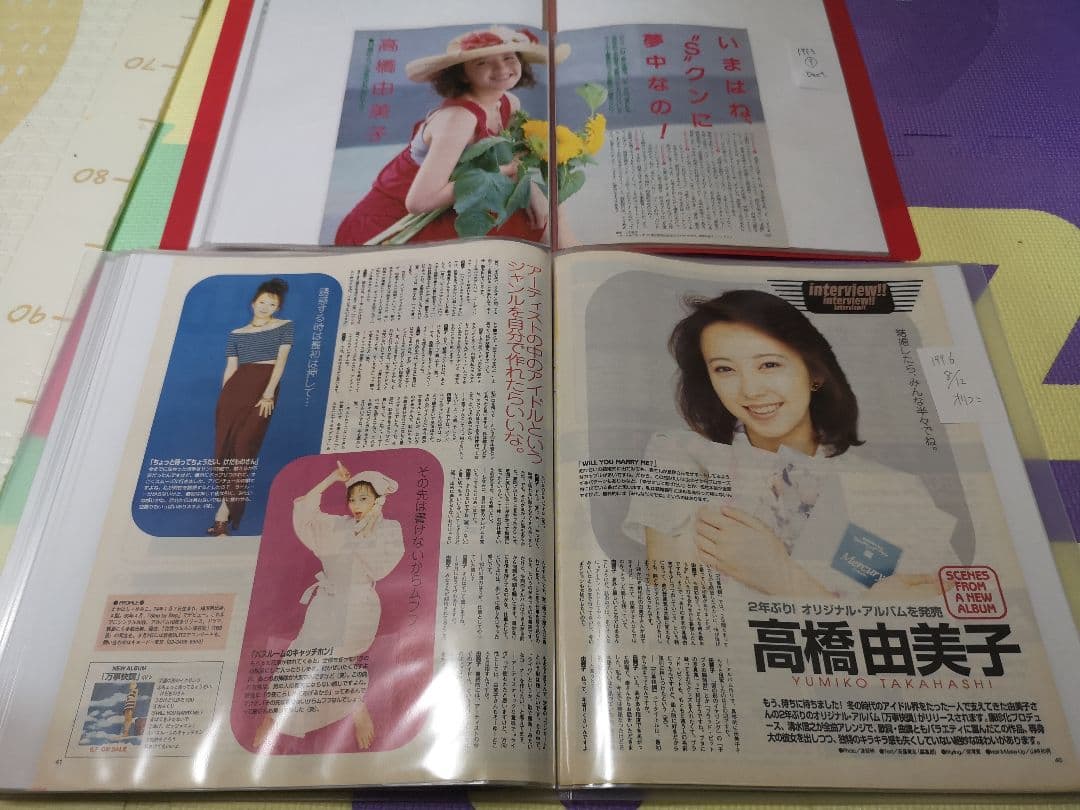 高橋由美子(1冊200円計算)144冊分約370ページ切り抜きしファイリング済み