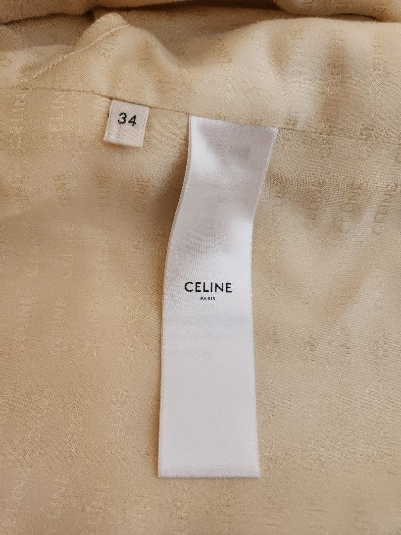 CELINE ホワイトジャケット ゴールドボタン