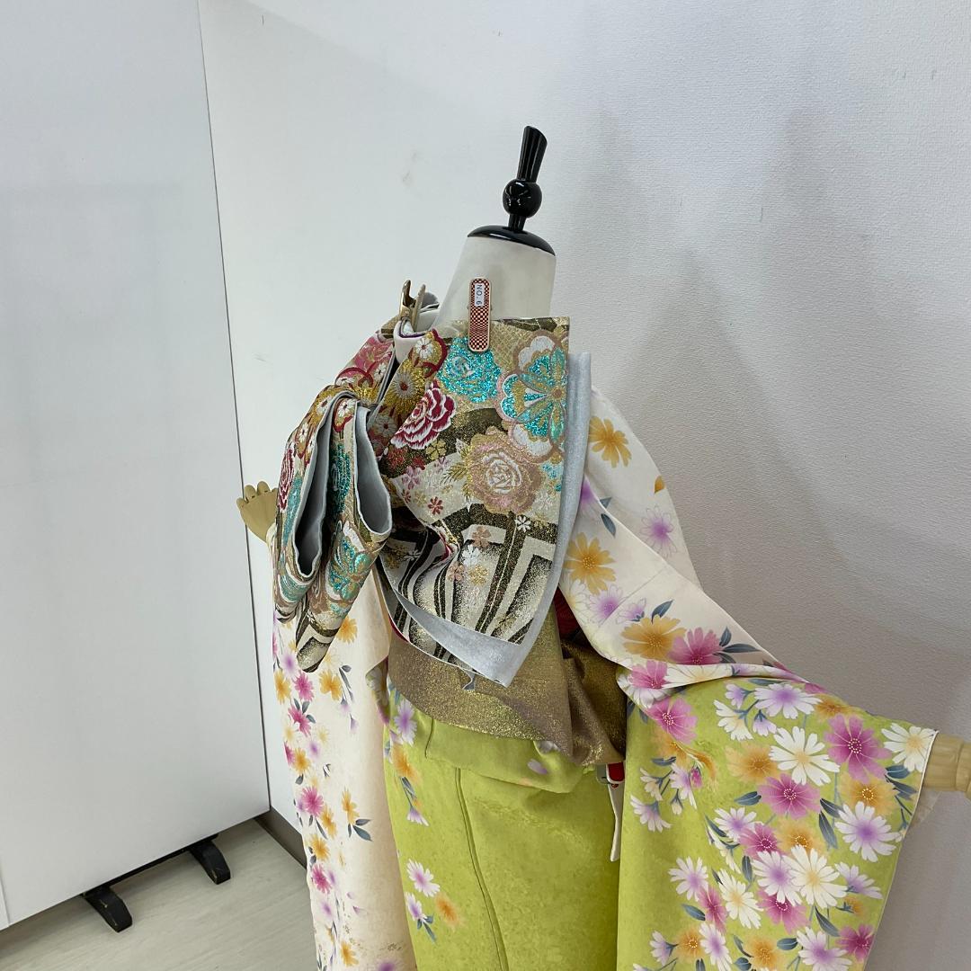 あしゅたん　振袖 Mサイズ 白×イエロー