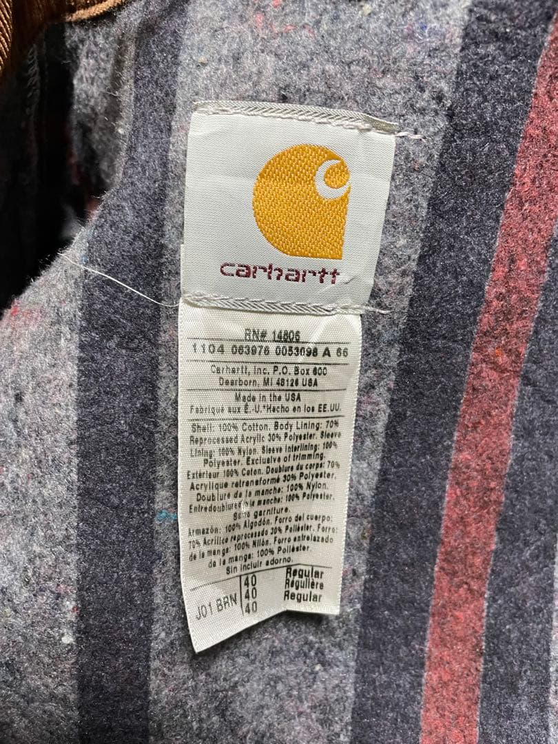MICCarhartt デトロイトジャケット USA製 J01 BRN