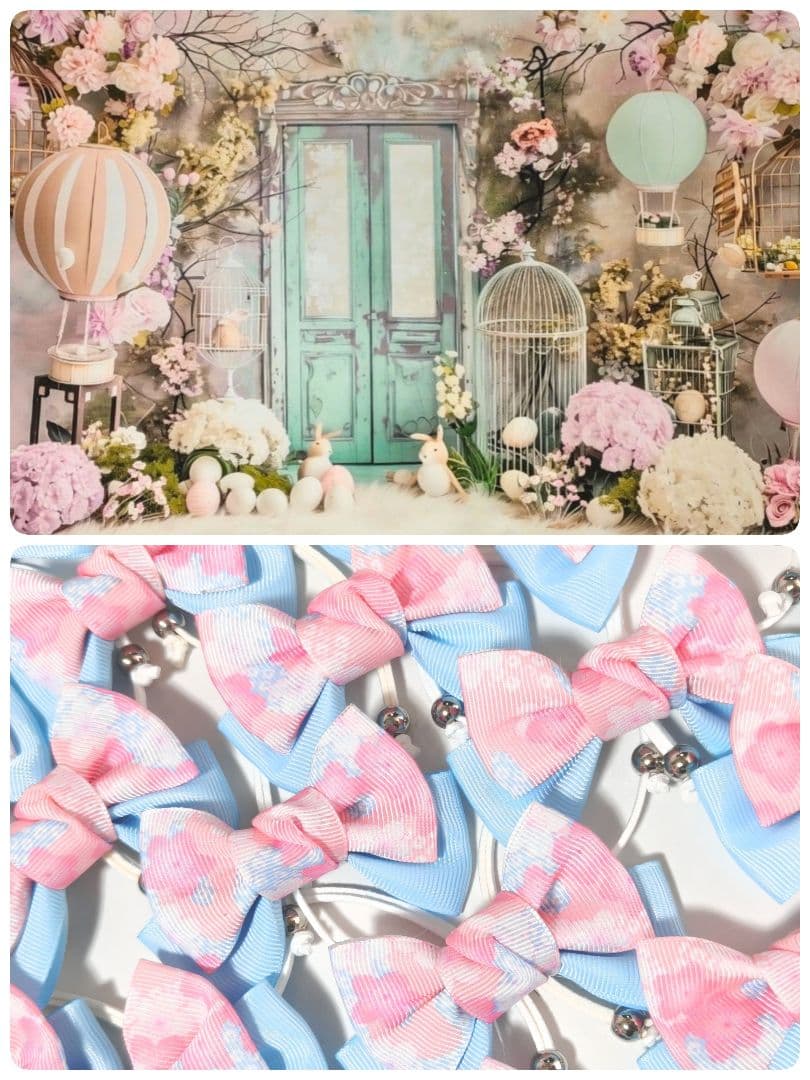 ペットトリミングチョーカー　リボン　桜　春　70個　3月　4月　イースター