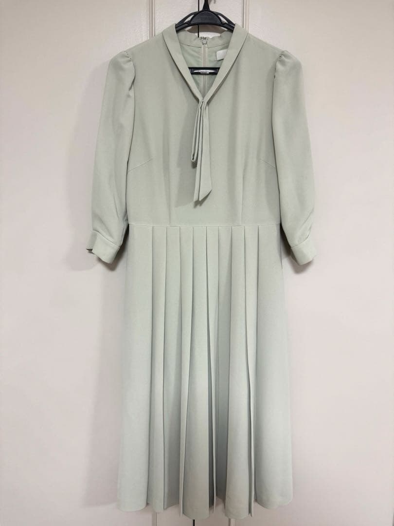 【美品】セルフォード　ボウタイプリーツワンピース 36